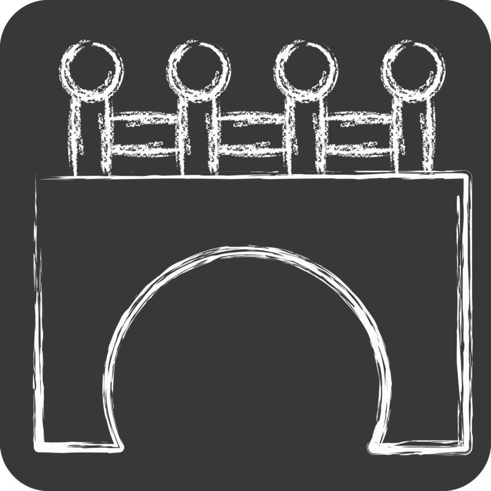 Icon Bridge. related to Civil Engineering symbol. chalk Style. design editable vector