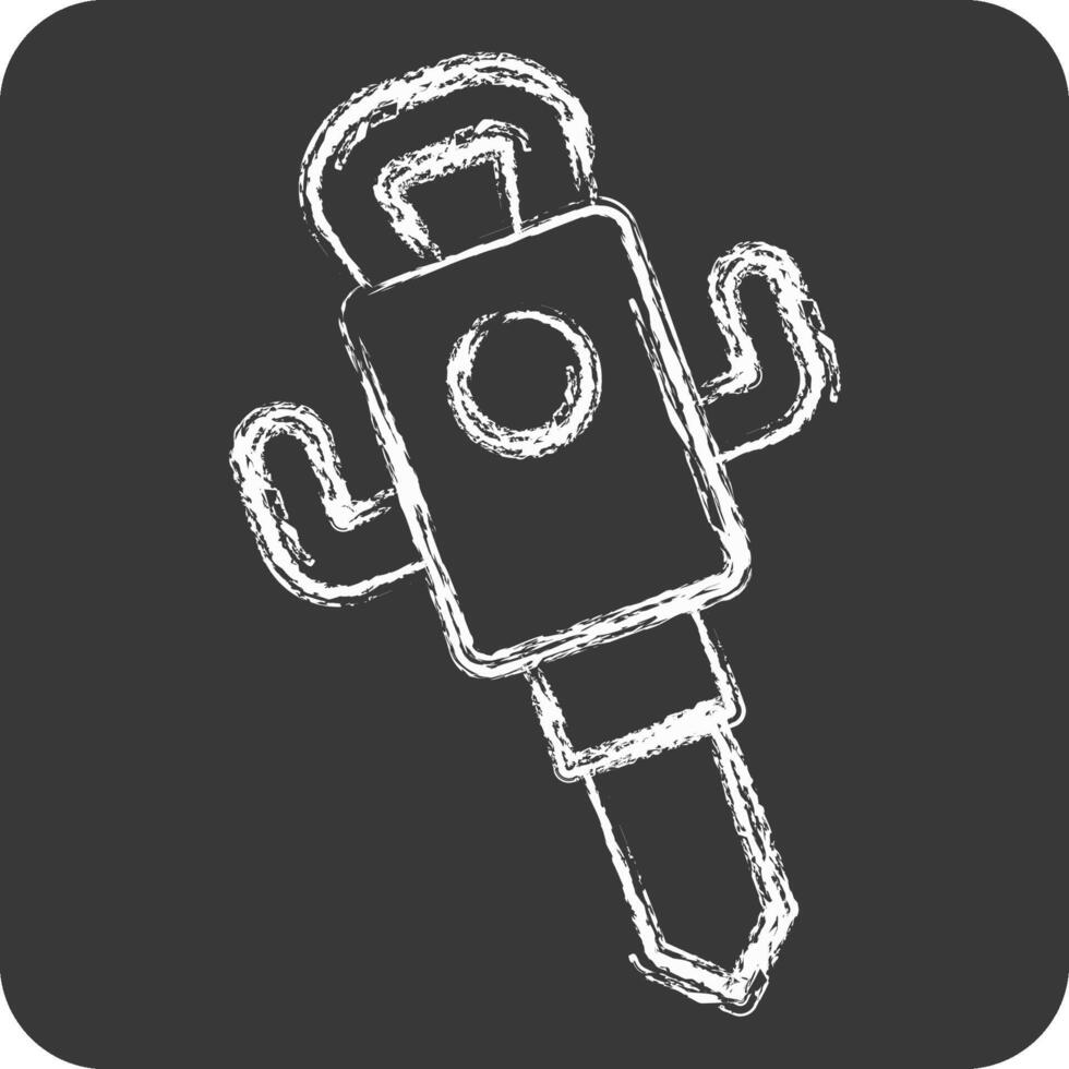 Icon Jack Hammer. related to Civil Engineering symbol. chalk Style. editable vector
