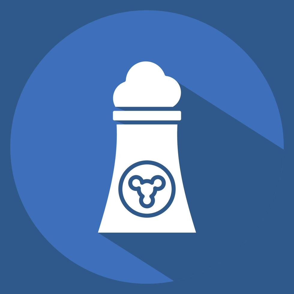 Icon GEO Thermal. related to Civil Engineering symbol. long shadow style. editable vector