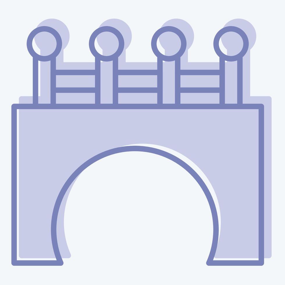 Icon Bridge. related to Civil Engineering symbol. two tone style. design editable vector