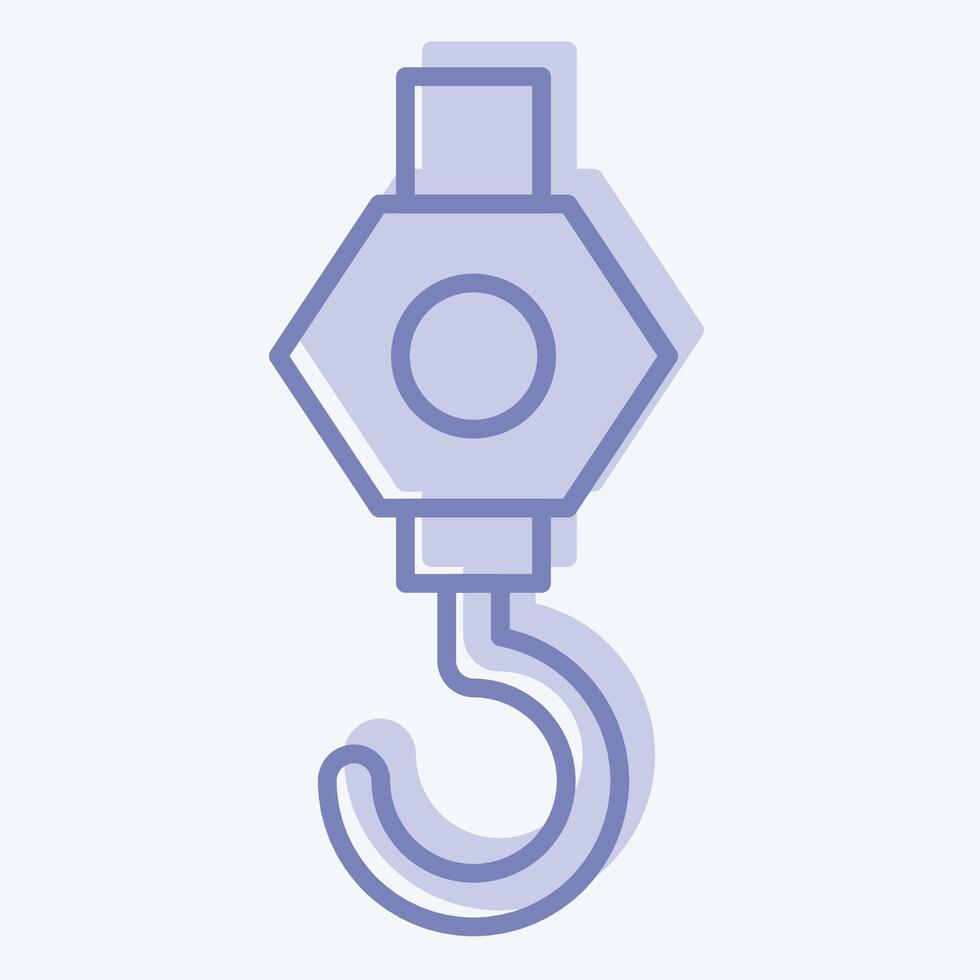 Icon Crane. related to Civil Engineering symbol. two tone style. design editable vector