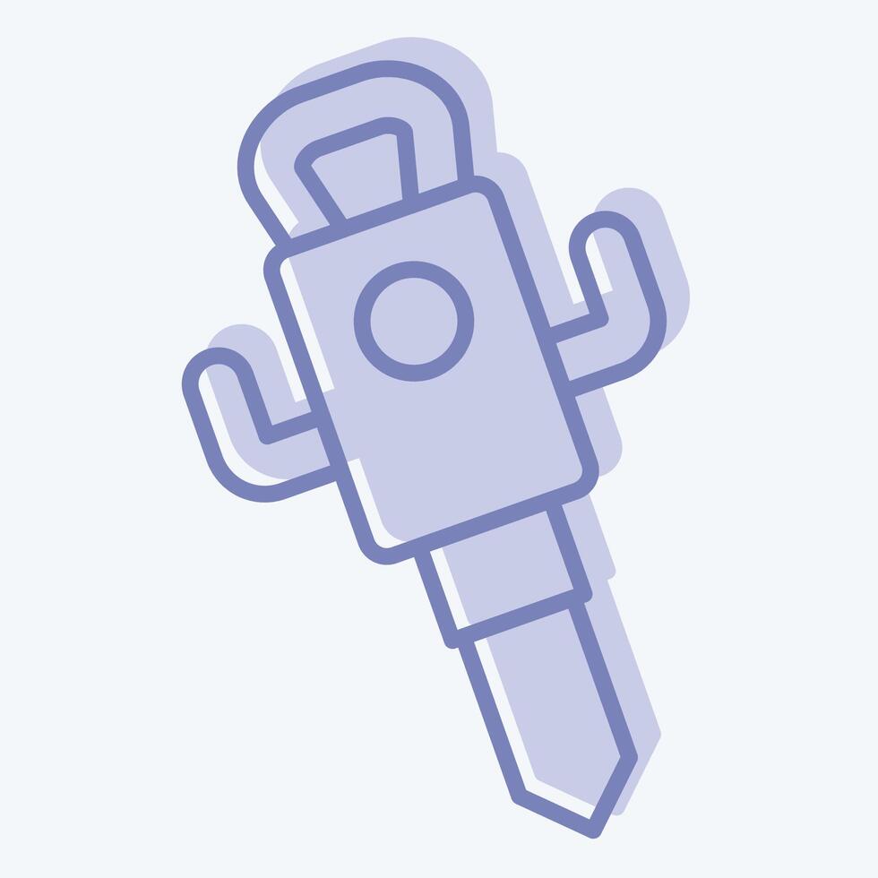 Icon Jack Hammer. related to Civil Engineering symbol. two tone style. editable vector