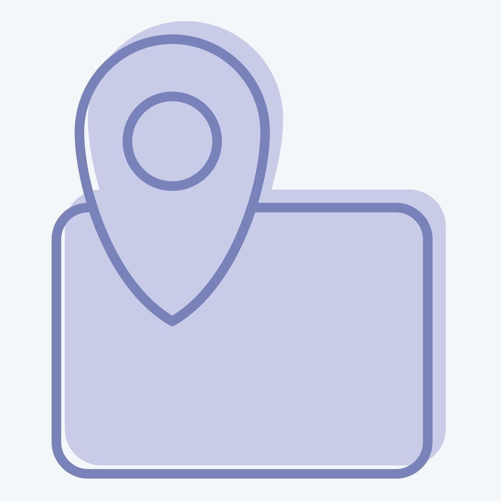 Icon Map. related to Civil Engineering symbol. two tone style. design editable vector