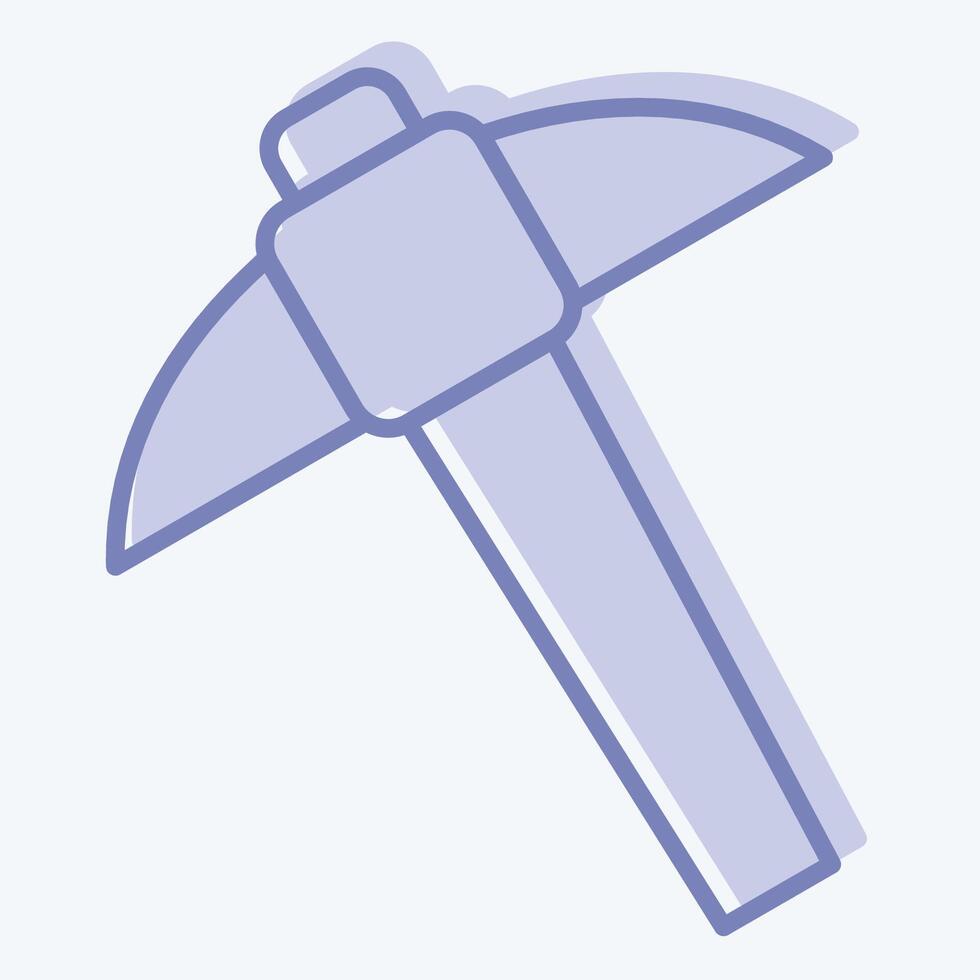 Icon Mining. related to Civil Engineering symbol. two tone style. design editable vector