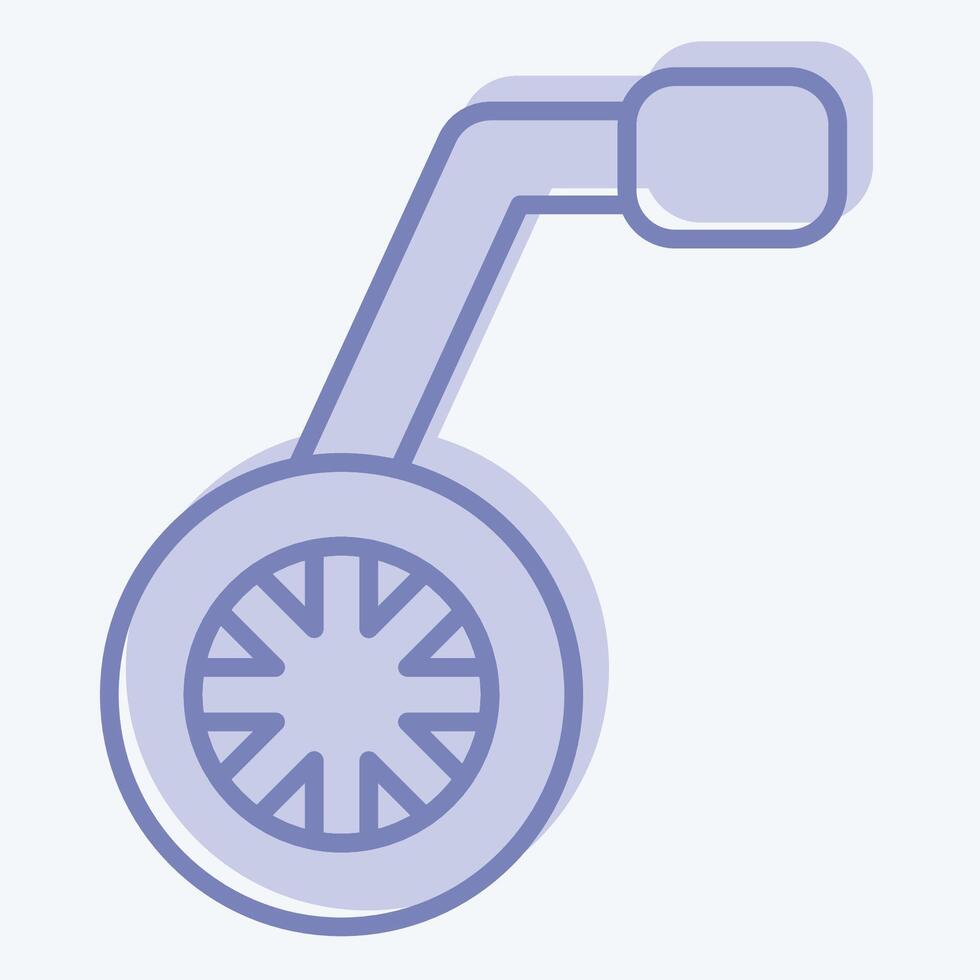 Icon Measuring Wheel. related to Civil Engineering symbol. two tone style. editable vector