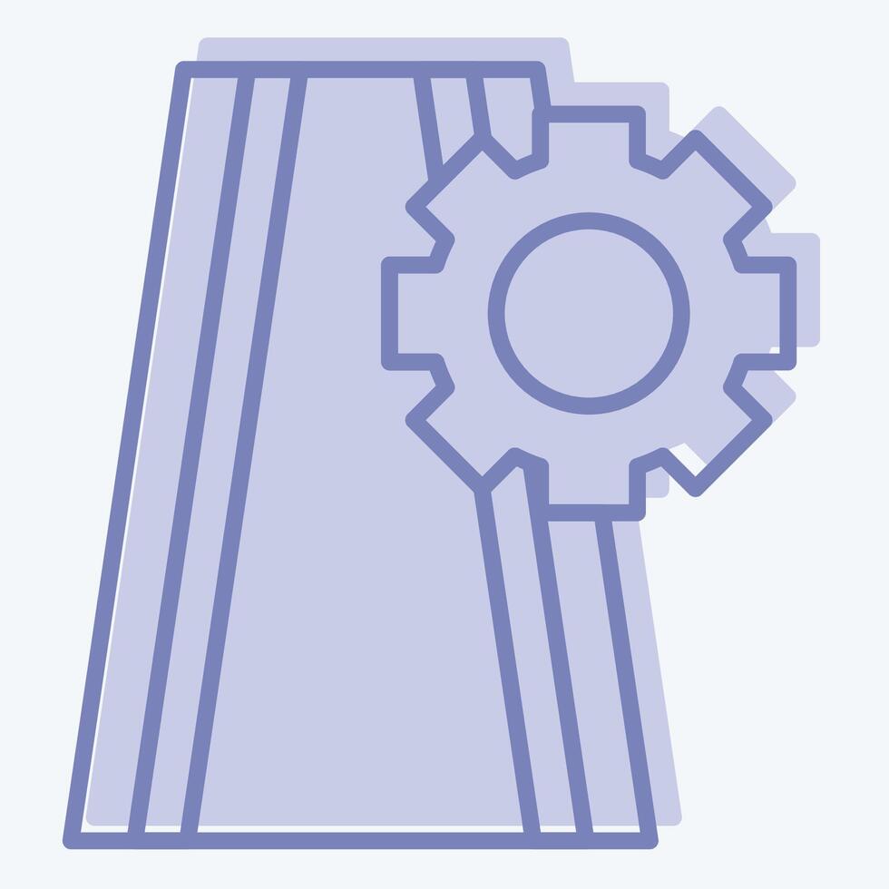 Icon Road Maintenance. related to Civil Engineering symbol. two tone style. editable vector