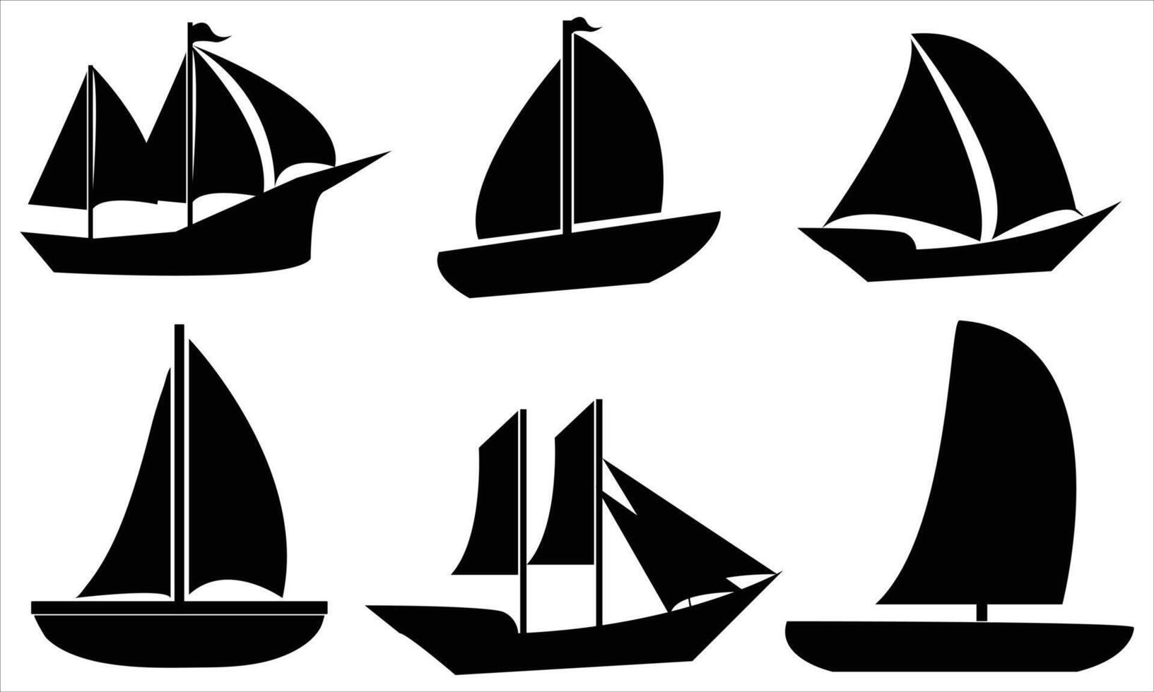 Sailing boat illustration vector
