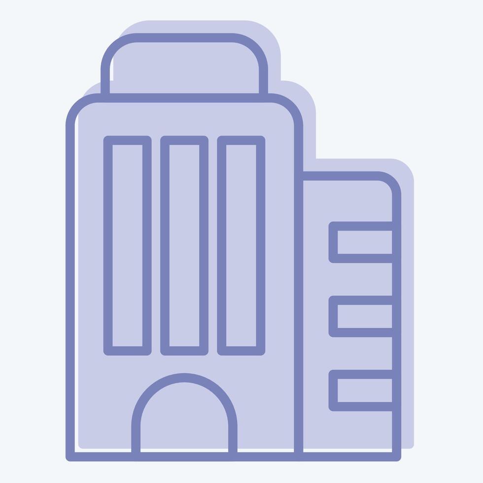 Icon Skyscraper. related to Civil Engineering symbol. two tone style. design editable vector