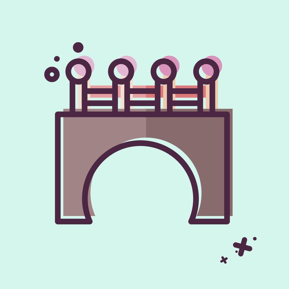 Icon Bridge. related to Civil Engineering symbol. MBE style. design editable vector