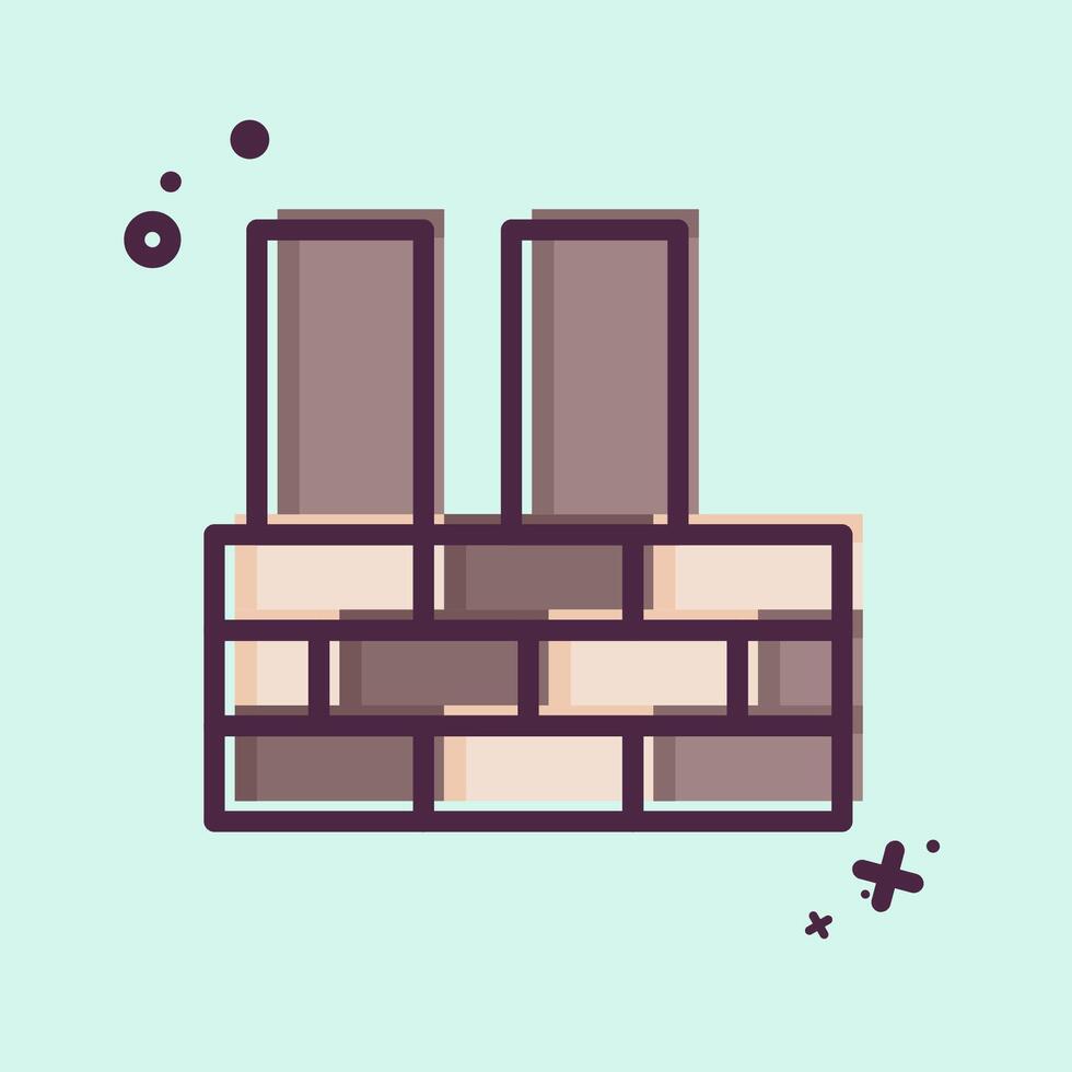 Icon Building Construction. related to Civil Engineering symbol. MBE style vector