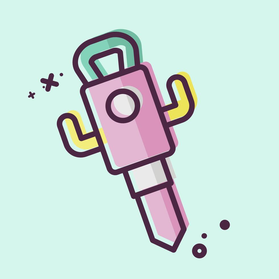Icon Jack Hammer. related to Civil Engineering symbol. MBE style. editable vector