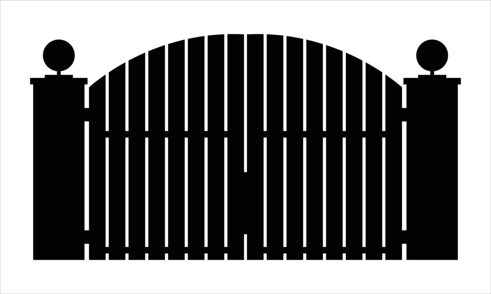 Silhouette of a gate vector
