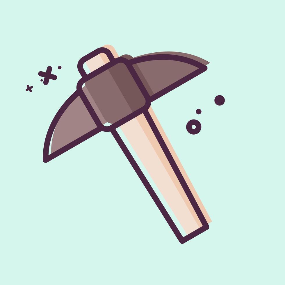 Icon Mining. related to Civil Engineering symbol. MBE style. design editable vector