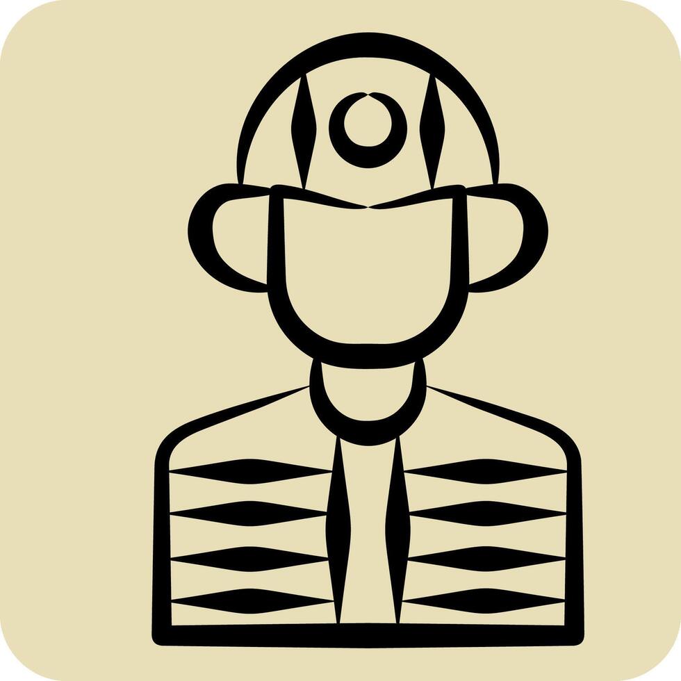 Icon Builder. related to Civil Engineering symbol. hand drawn style. design editable vector