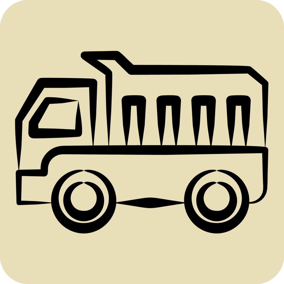 Icon Platform Scale. related to Civil Engineering symbol. hand drawn style. editable vector