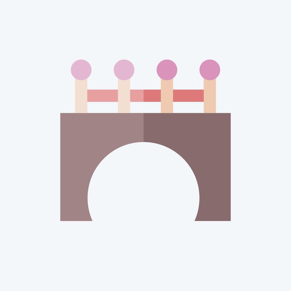 Icon Bridge. related to Civil Engineering symbol. flat style. design editable vector
