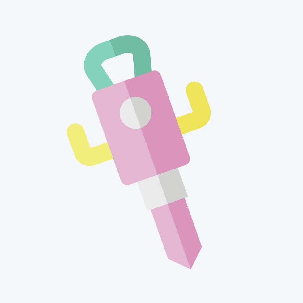 Icon Jack Hammer. related to Civil Engineering symbol. flat style. editable vector
