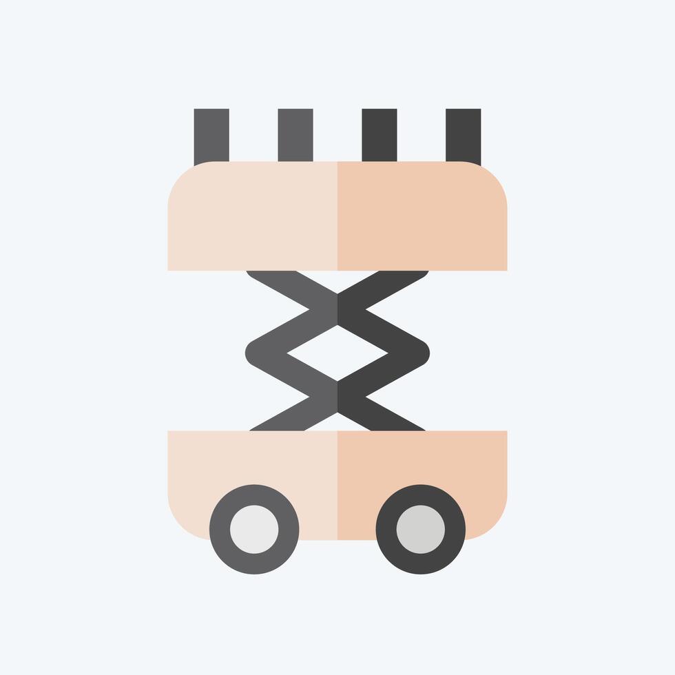 Icon Scissor Lift. related to Civil Engineering symbol. flat style. design editable vector