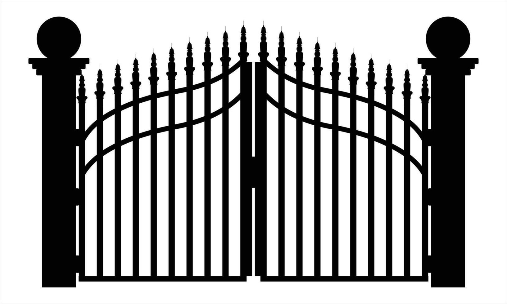 silhouette of a Iron gate Illustration vector