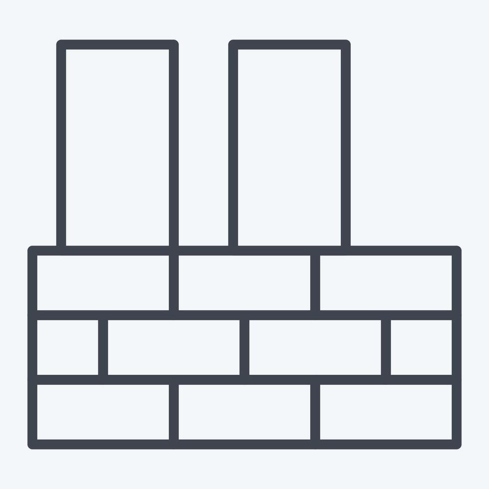 Icon Building Construction. related to Civil Engineering symbol. line style vector