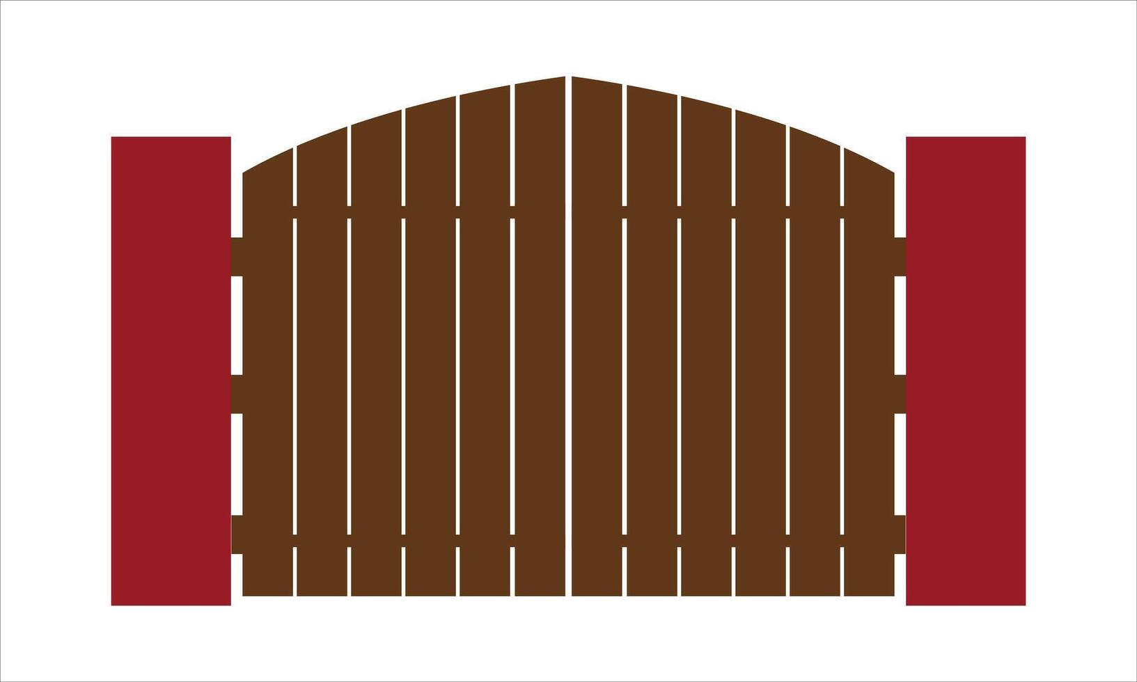 Wooden gate Illustration vector