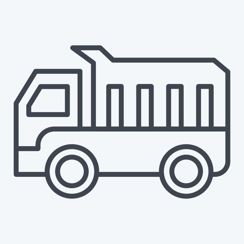 Icon Platform Scale. related to Civil Engineering symbol. line style. editable vector