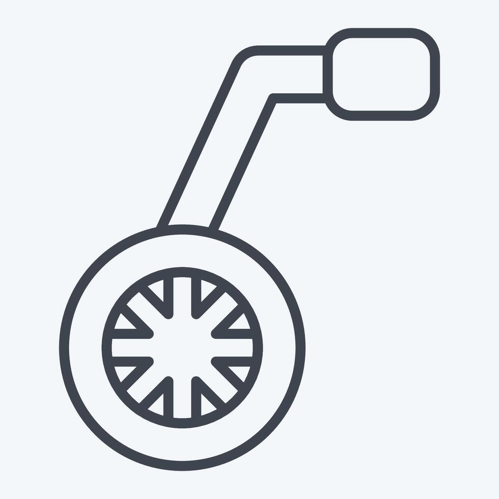 Icon Measuring Wheel. related to Civil Engineering symbol. line style. editable vector