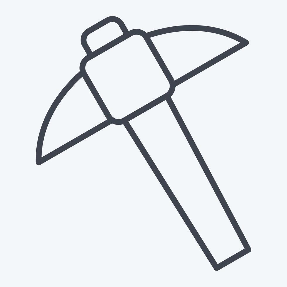 Icon Mining. related to Civil Engineering symbol. line style. design editable vector