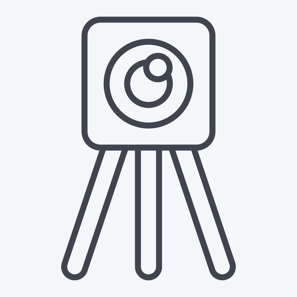 Icon Survey Eng. related to Civil Engineering symbol. line style. design editable vector