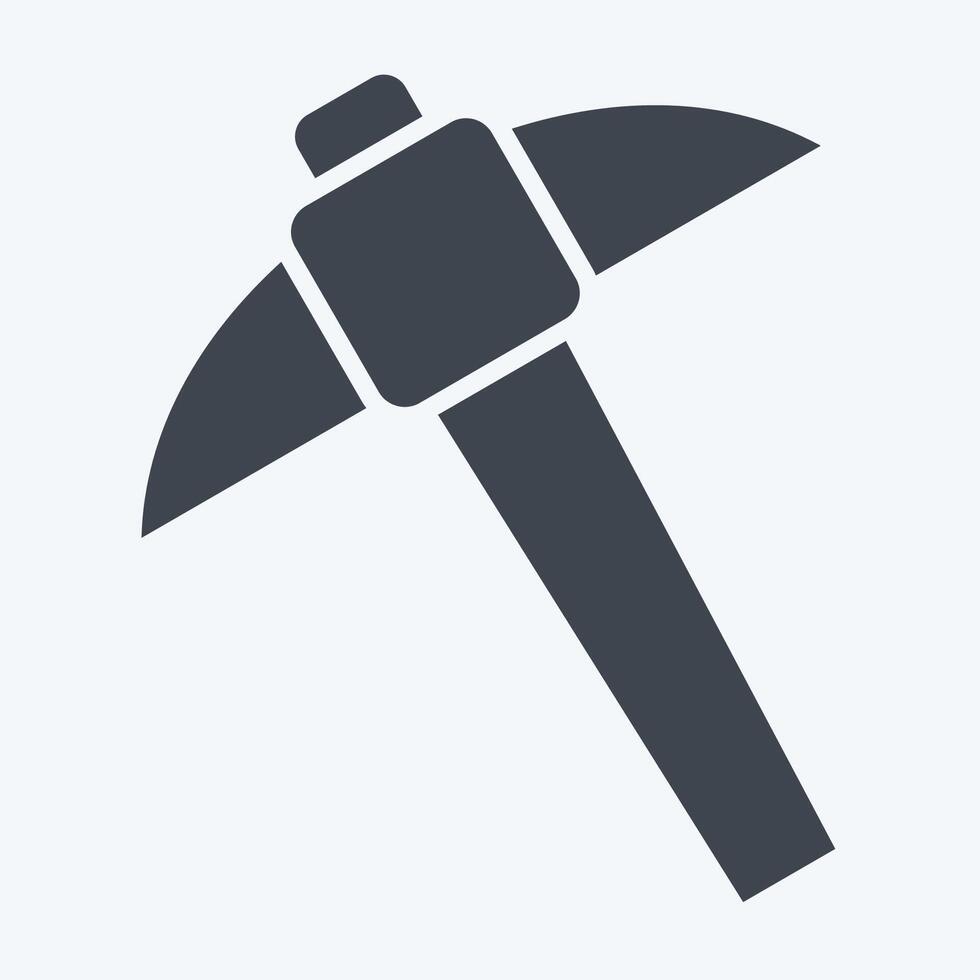 Icon Mining. related to Civil Engineering symbol. glyph style. design editable vector