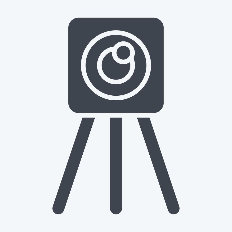 Icon Survey Eng. related to Civil Engineering symbol. glyph style. design editable vector