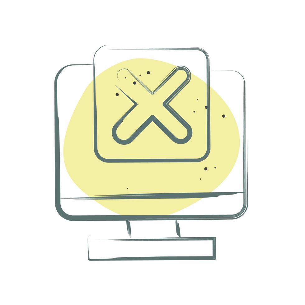 Icon System. related to Exclamation symbol. Color Spot Style. design editable vector