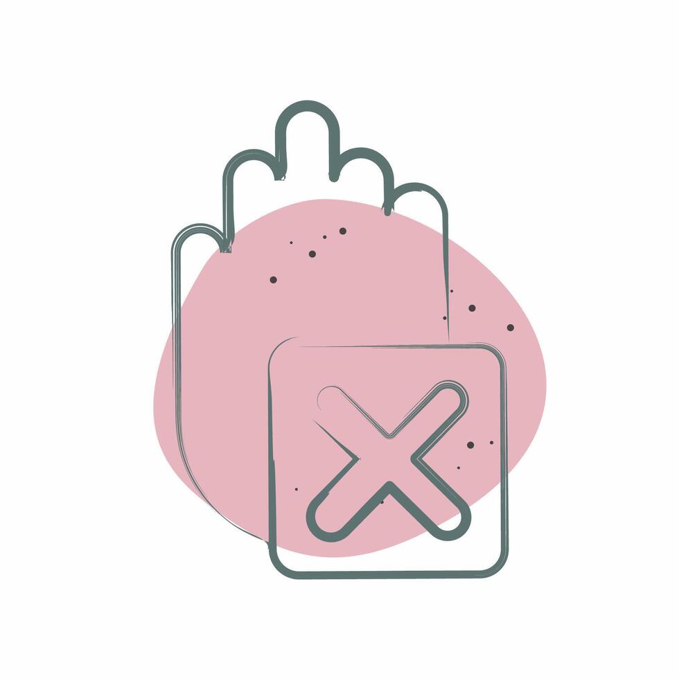 Icon Stop. related to Exclamation symbol. Color Spot Style. design editable vector