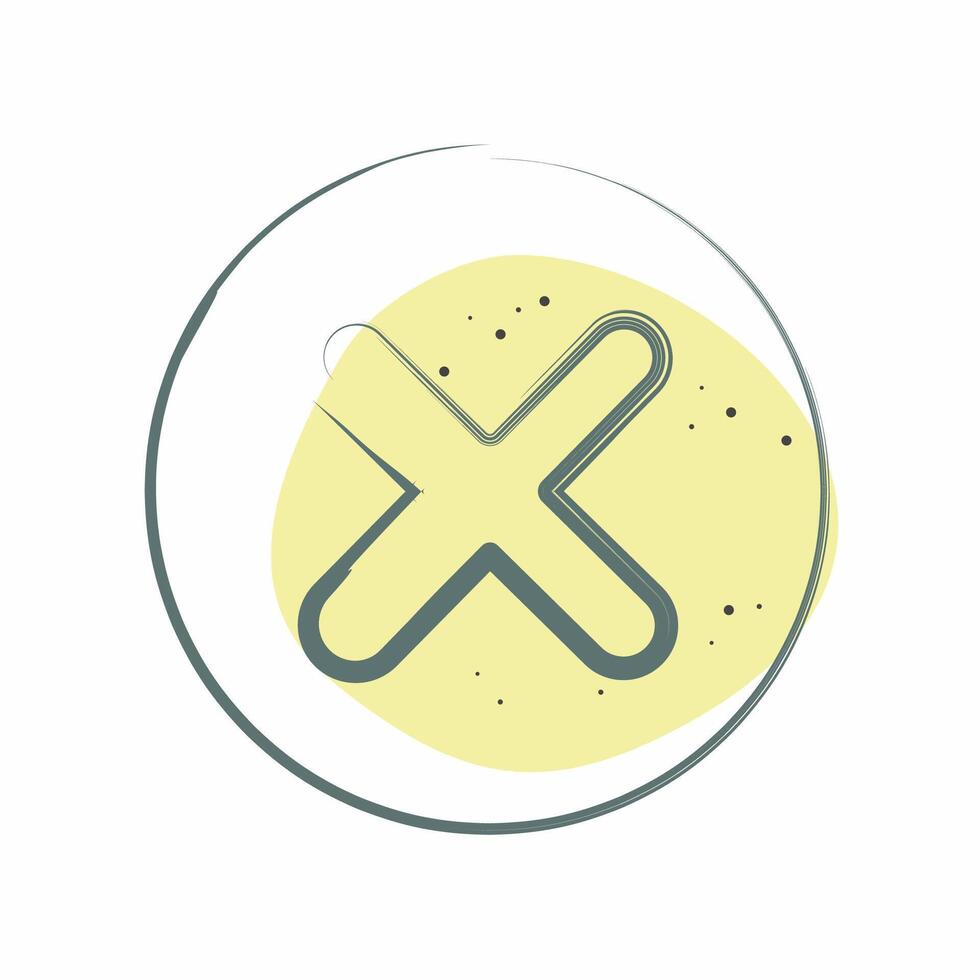 Icon Coin. related to Exclamation symbol. Color Spot Style. design editable vector