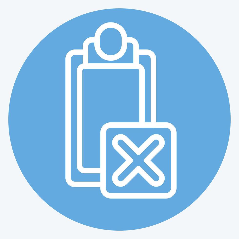 Icon Task. related to Exclamation symbol. blue eyes style. design editable vector