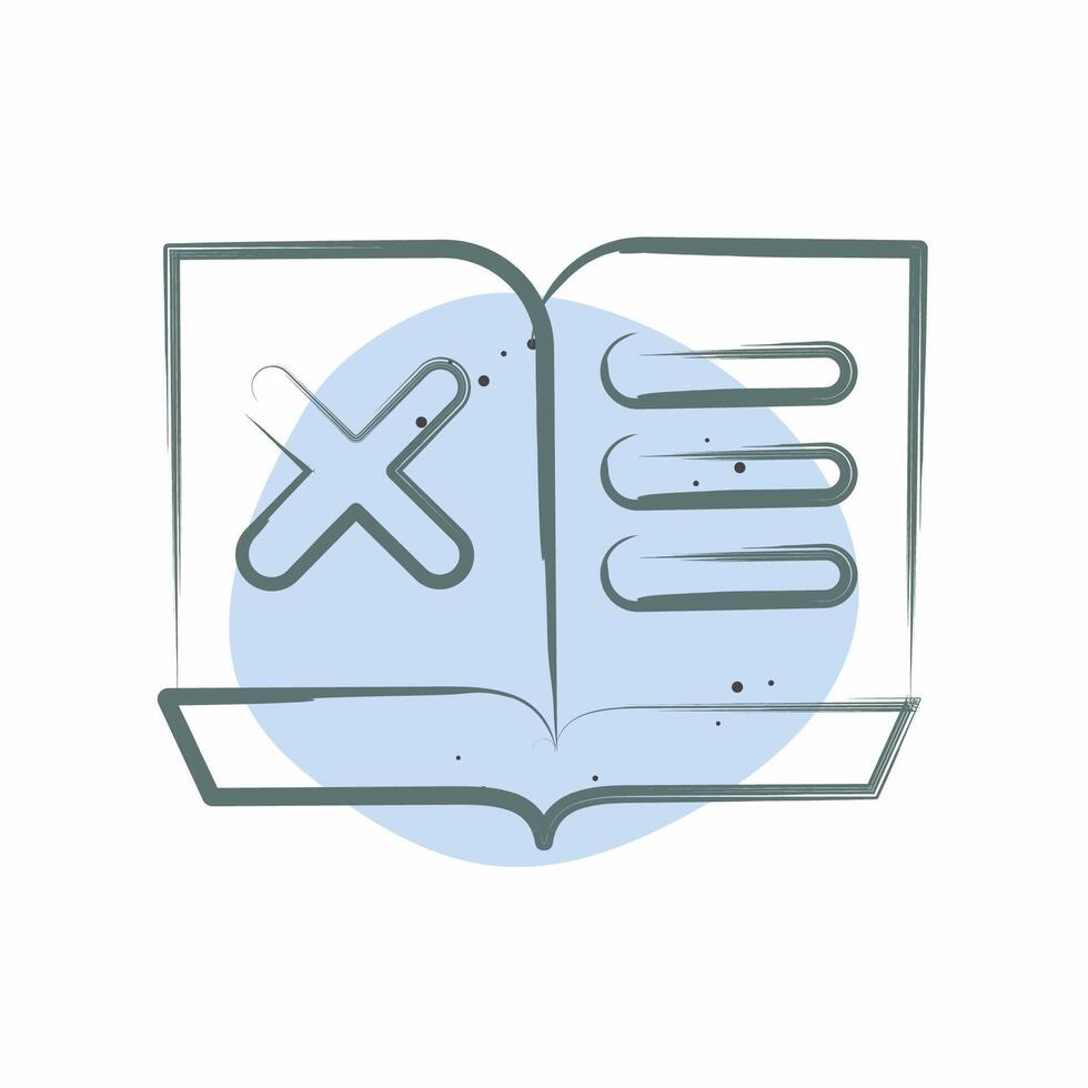 Icon Book. related to Exclamation symbol. Color Spot Style. design editable vector