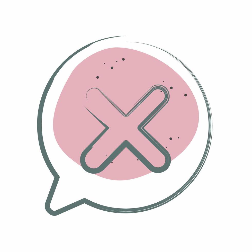 Icon Chat. related to Exclamation symbol. Color Spot Style. design editable vector