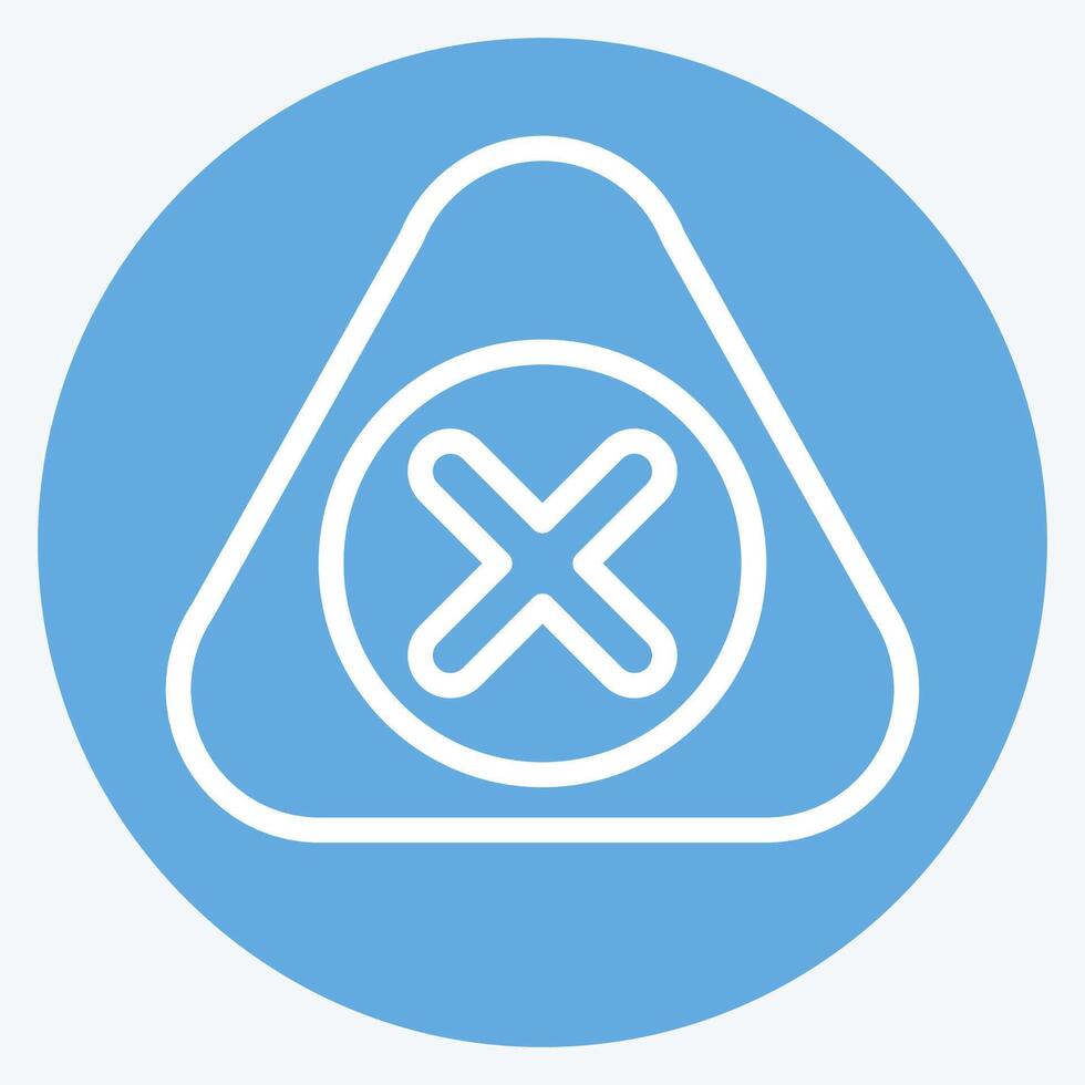 Icon Warning. related to Exclamation symbol. blue eyes style. design editable vector