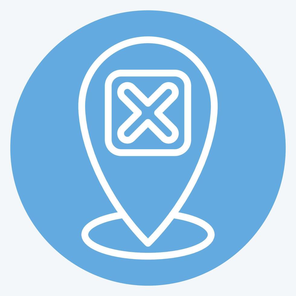 Icon Point. related to Exclamation symbol. blue eyes style. design editable vector