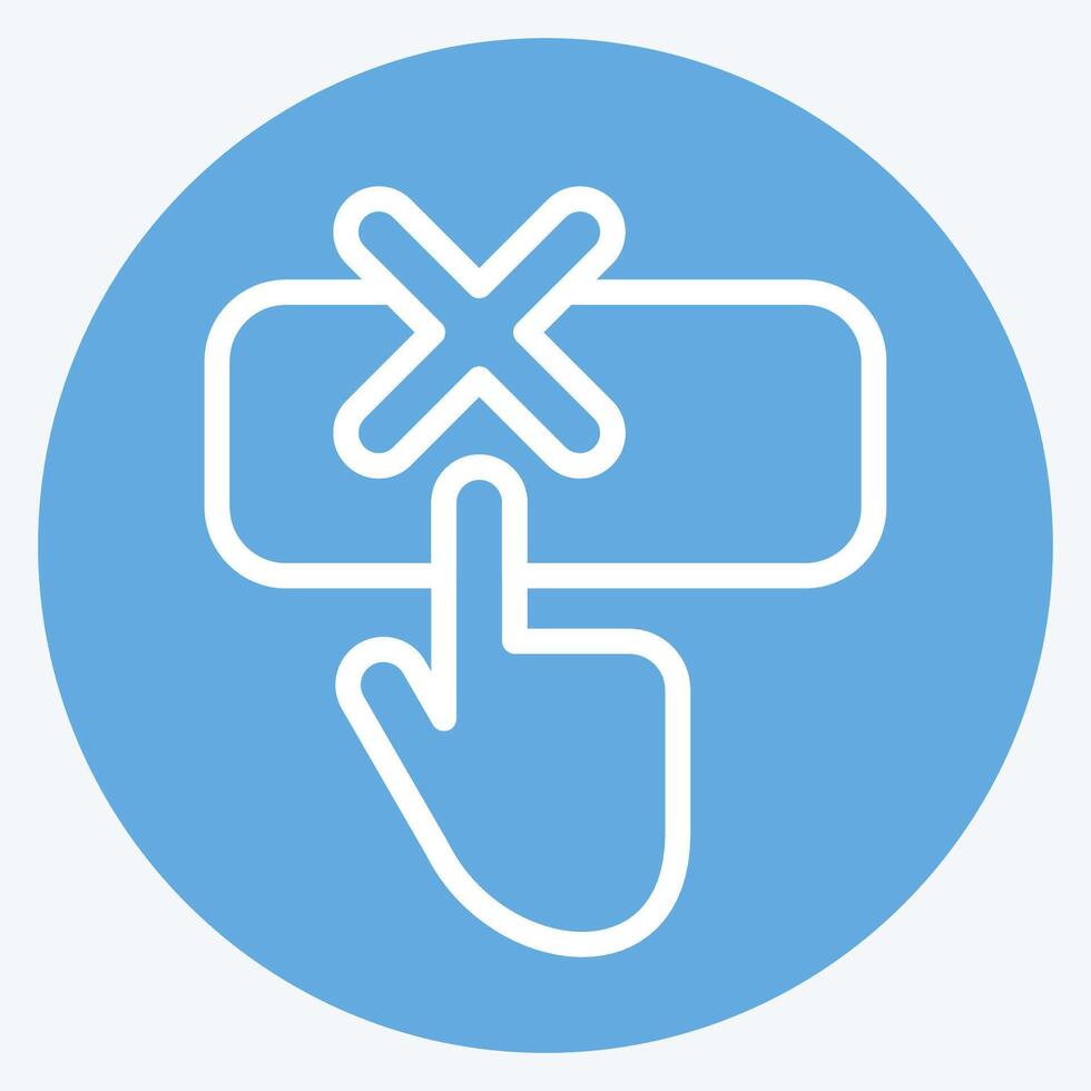 Icon Help. related to Exclamation symbol. blue eyes style. design editable vector
