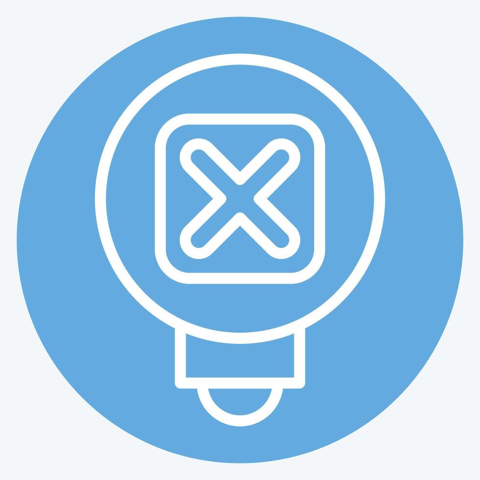 Icon Learn More. related to Exclamation symbol. blue eyes style. design editable vector