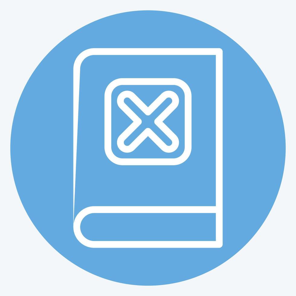 Icon Manual. related to Exclamation symbol. blue eyes style. design editable vector