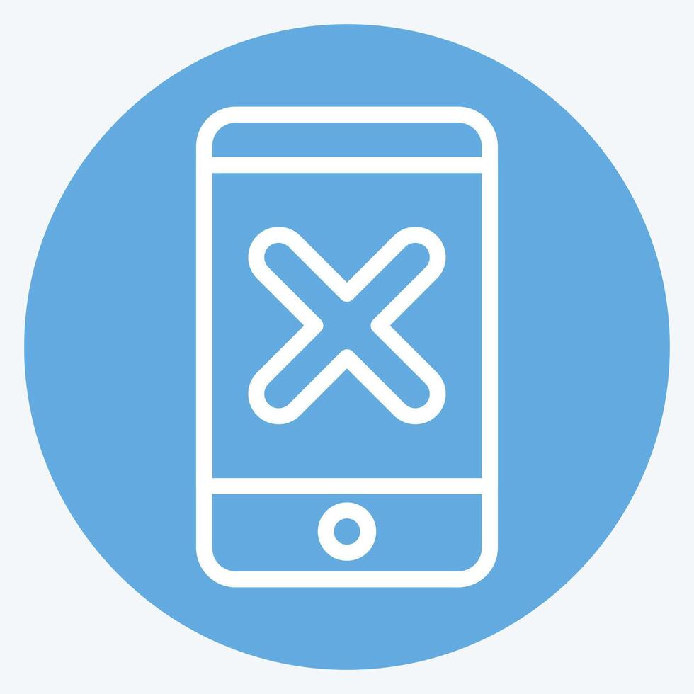 Icon App. related to Exclamation symbol. blue eyes style. design editable vector