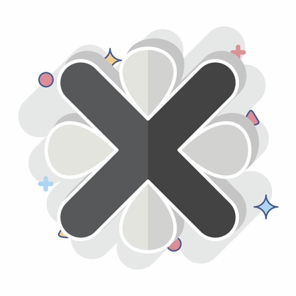 Icon Error. related to Exclamation symbol. comic style. design editable vector