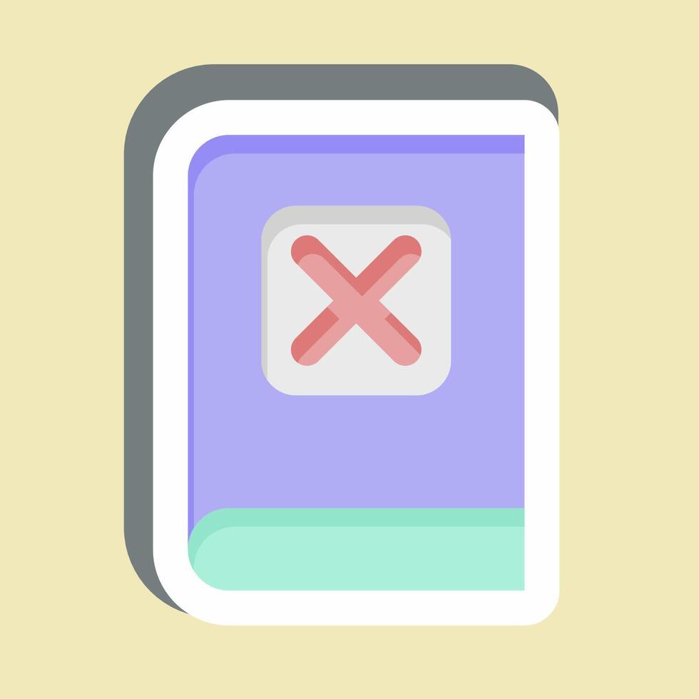 Sticker Manual. related to Exclamation symbol. design editable vector
