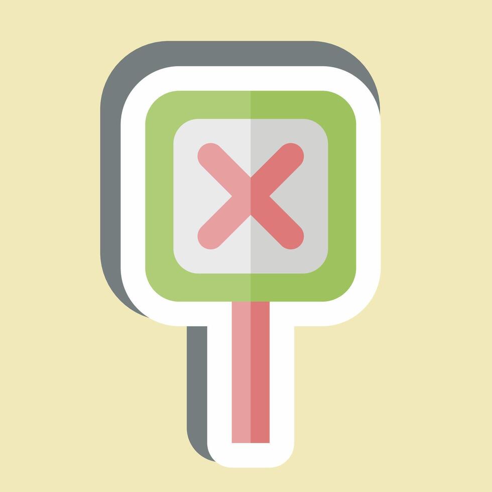 Sticker Sign. related to Exclamation symbol. design editable vector
