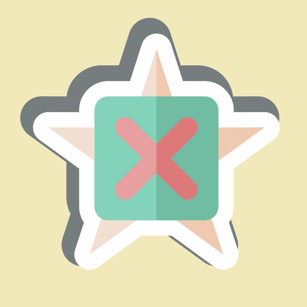 Sticker Star. related to Exclamation symbol. design editable vector