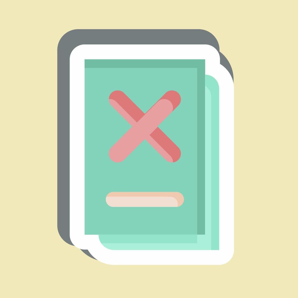Sticker Document. related to Exclamation symbol. design editable vector