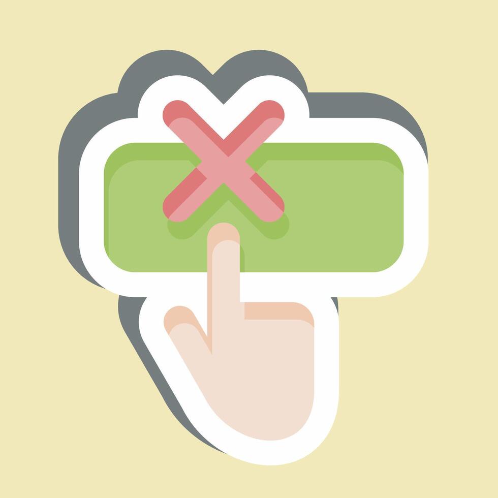 Sticker Help. related to Exclamation symbol. design editable vector