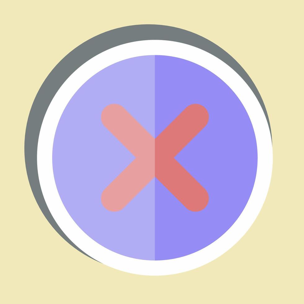 Sticker Coin. related to Exclamation symbol. design editable vector